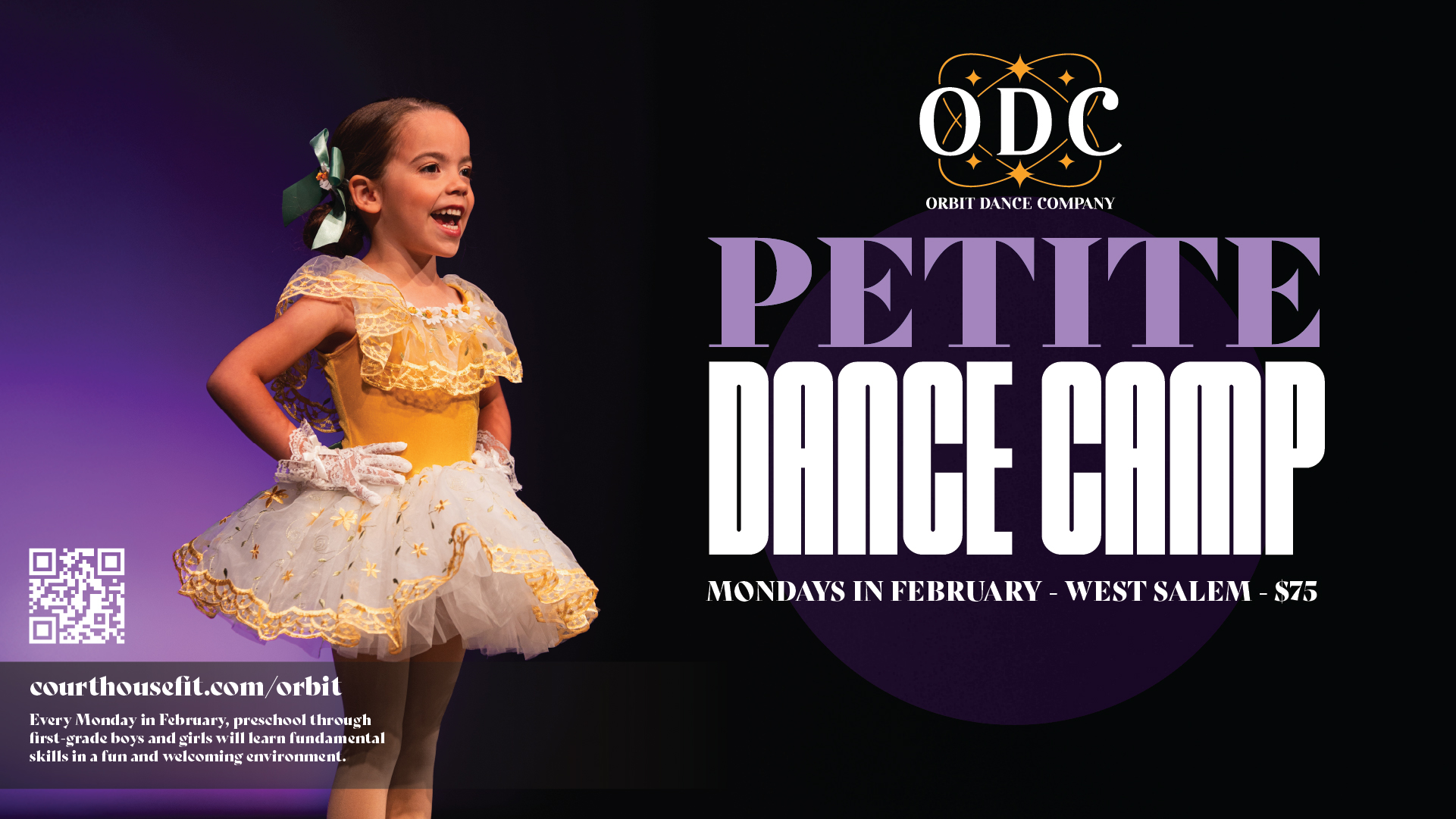 UPCOMING DANCE CAMP – Preschool thru 1st grade